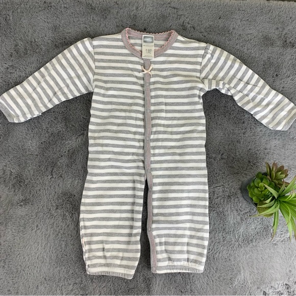 Kushies Striped Convertible Nightgown - 3-6M - Picture 4 of 6